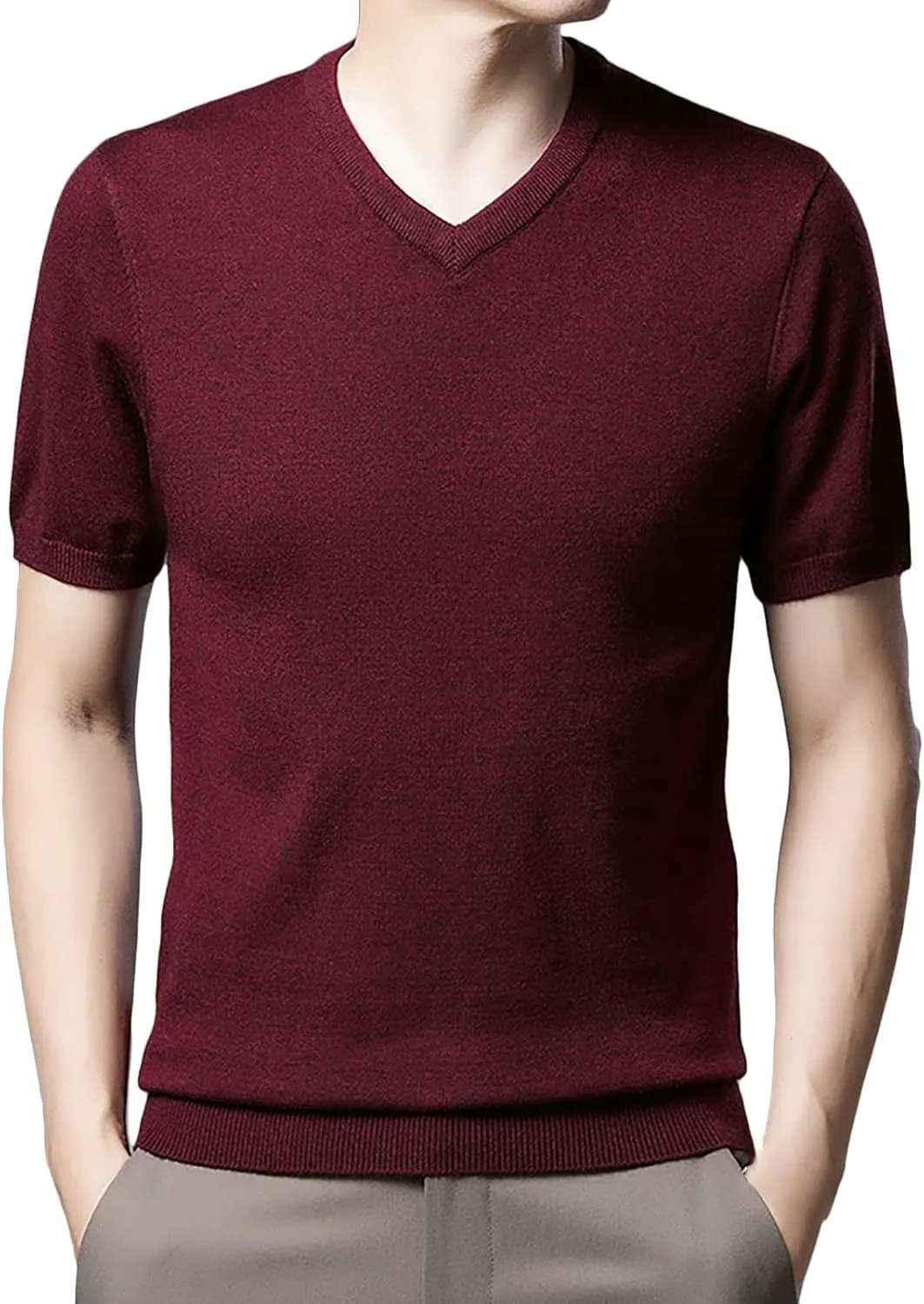 Joe Wenko Men's Short-Sleeve V-Neck Sweater