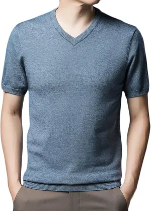 Joe Wenko Men's Short-Sleeve V-Neck Sweater