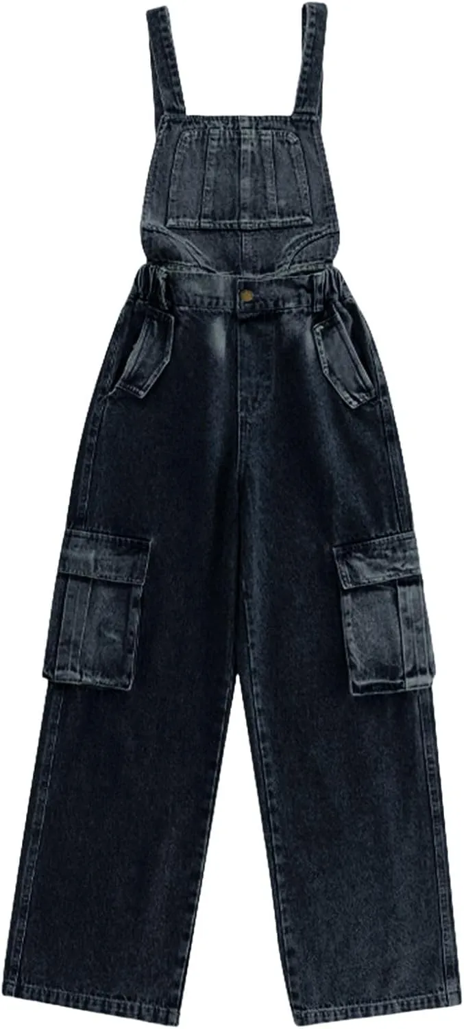 Kids Girls Baggy Jeans Y2K Trendy High Waist Wide Leg Cargo Denim Pants Kids Girl Aesthetic Vintage Skinny Trousers