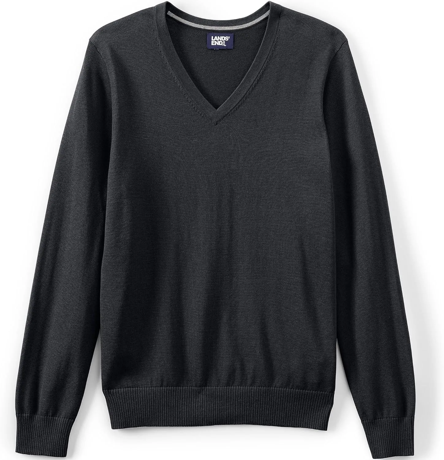 Lands' End Men's Cotton Modal V-Neck Sweater