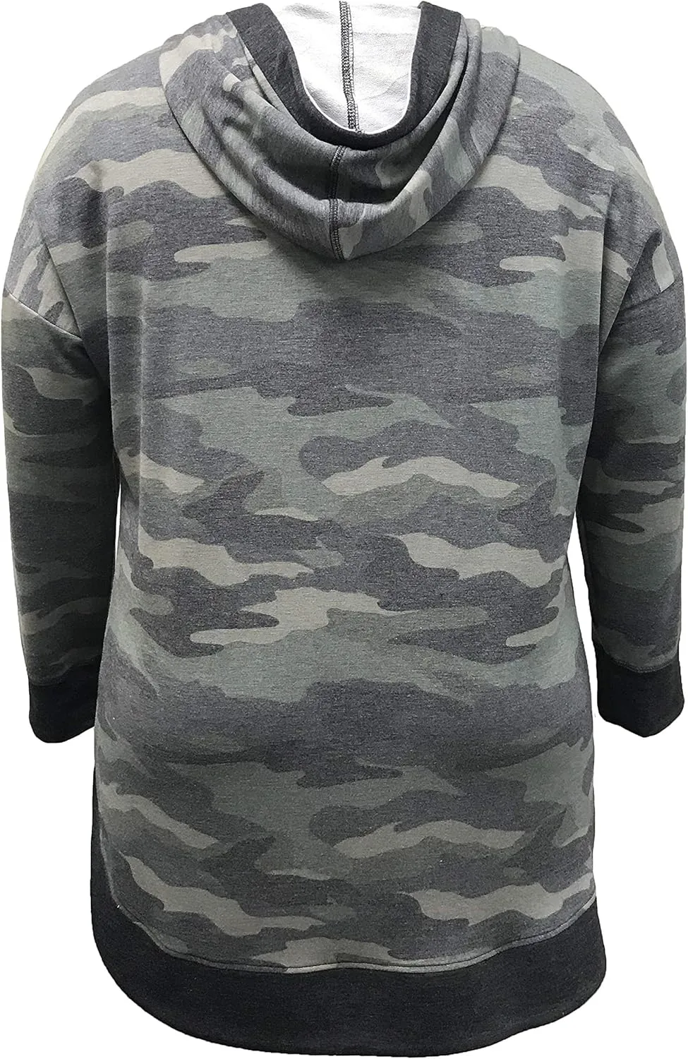 LEEBE Women's Plus Size Tunic Length Zip-Up Hoodie (1X-5X)
