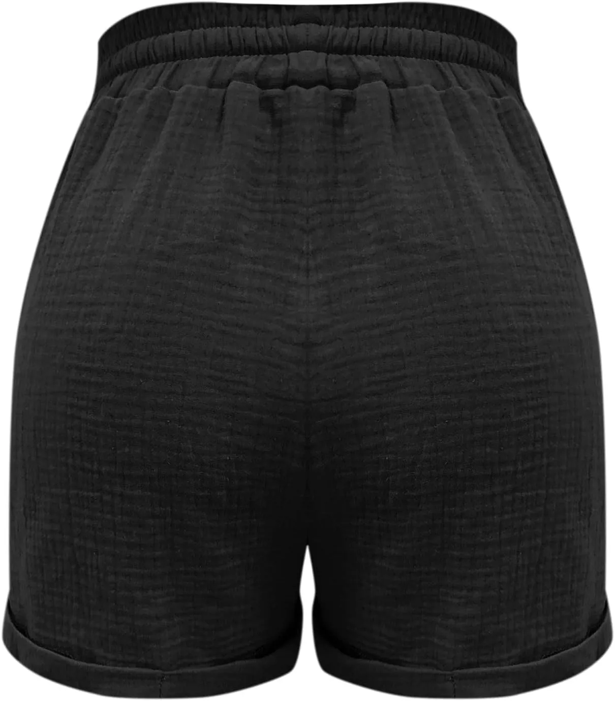 Linen Shorts for Women High Waisted Wide Leg Drawstring Casual Summer Beach Shorts Plus Size Cute Flowy Lounge Shorts