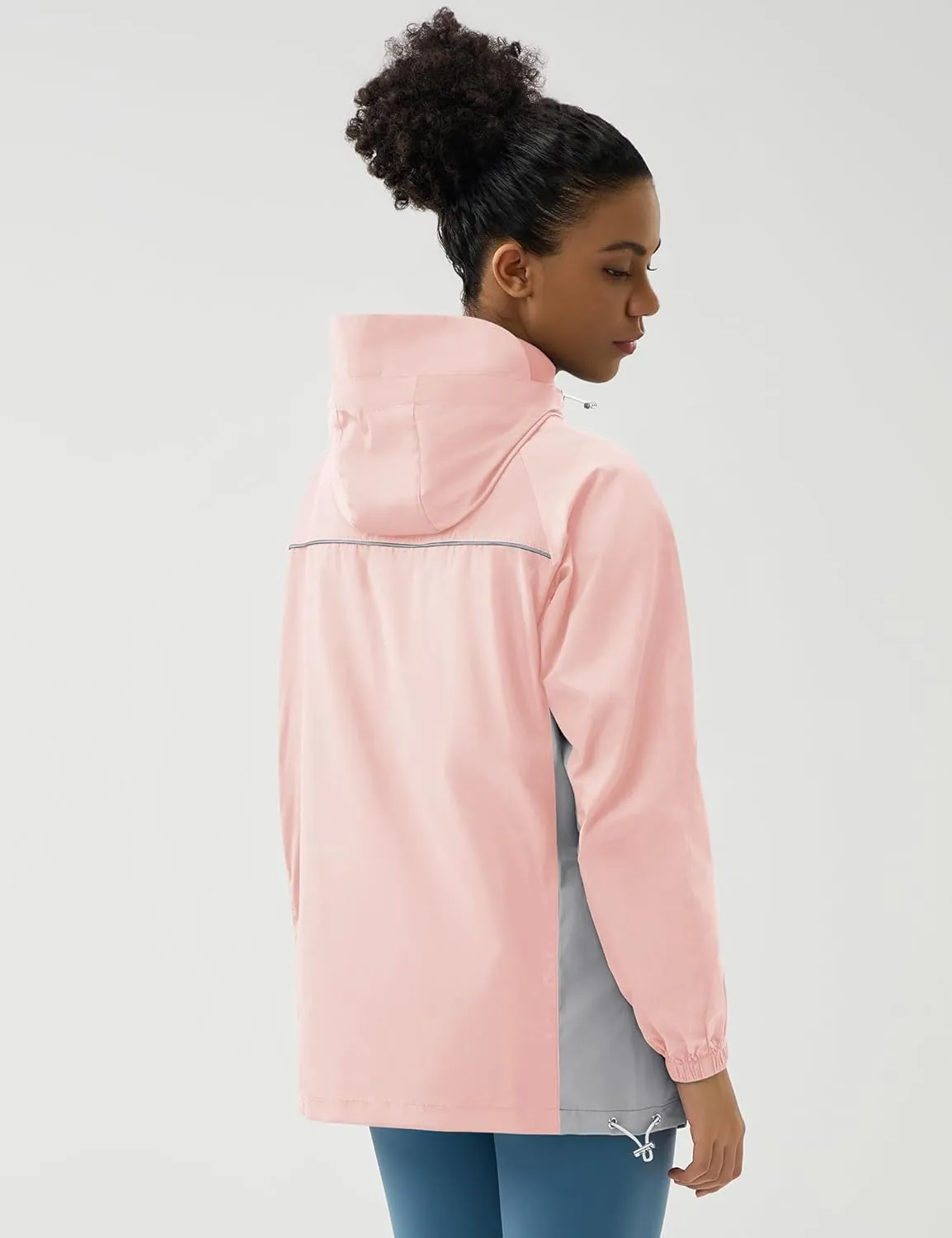 LOMON Lightweight Active Rain Jacket Hooded Water Resistant Raincoat Windbreaker Casual Jacket