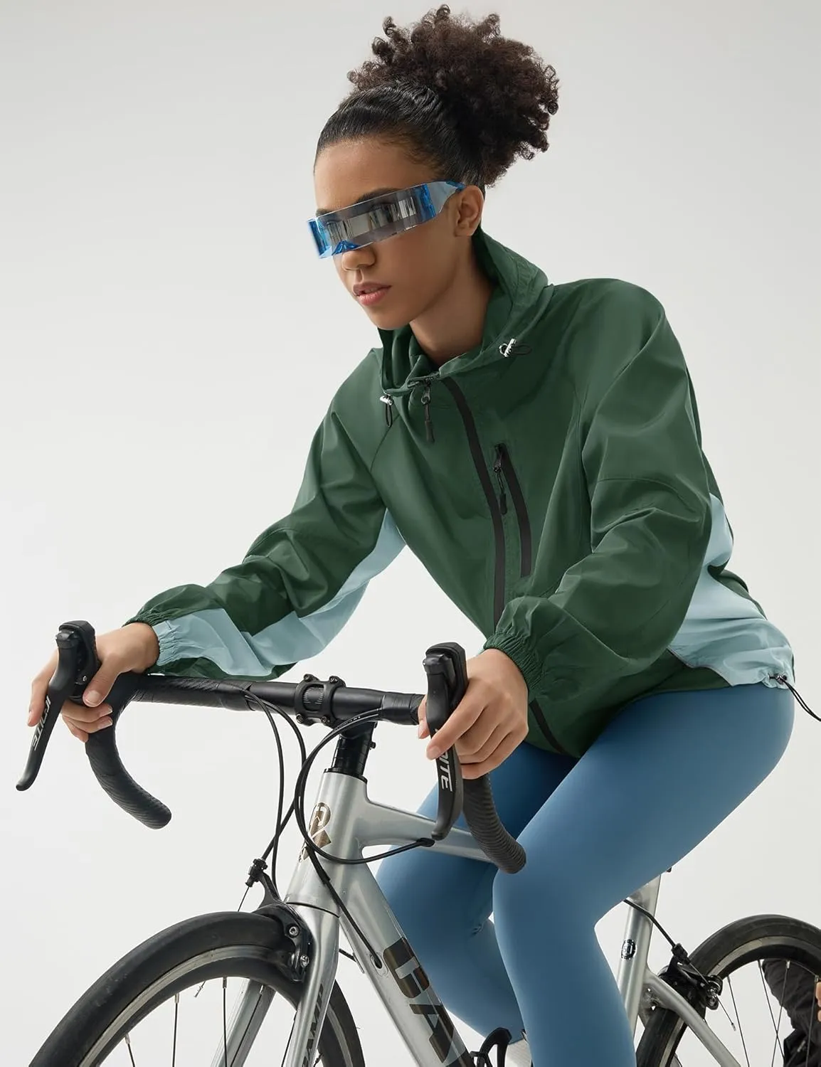 LOMON Lightweight Active Rain Jacket Hooded Water Resistant Raincoat Windbreaker Casual Jacket