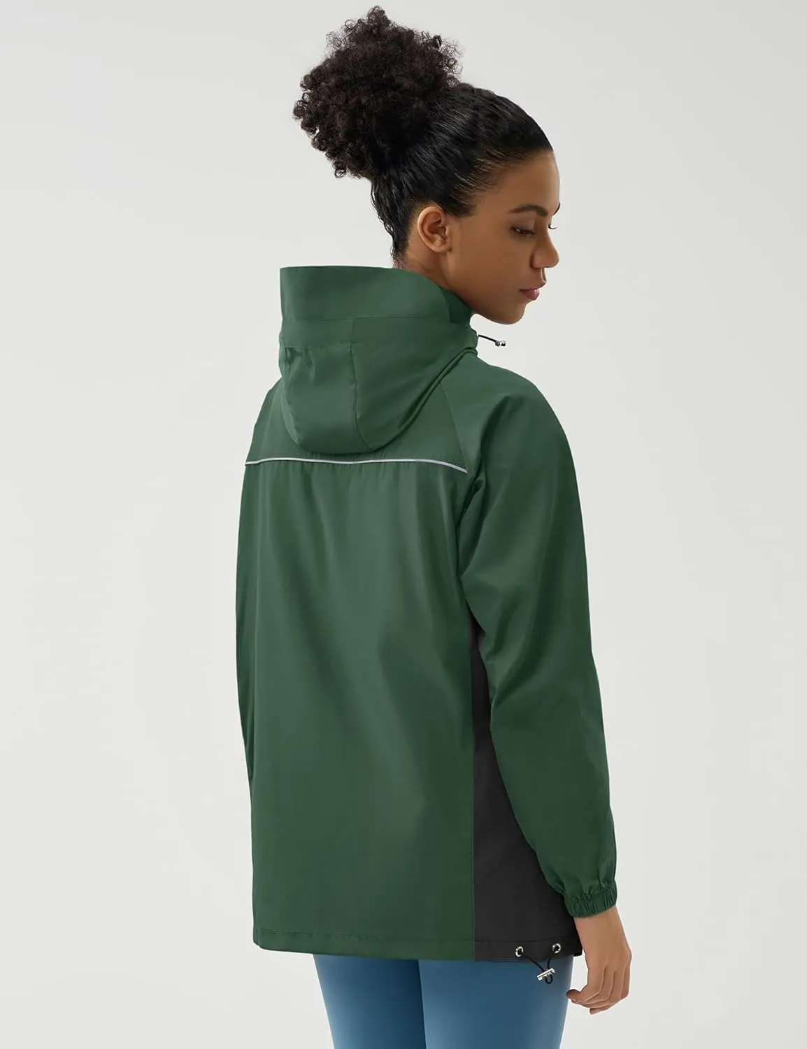 LOMON Lightweight Active Rain Jacket Hooded Water Resistant Raincoat Windbreaker Casual Jacket