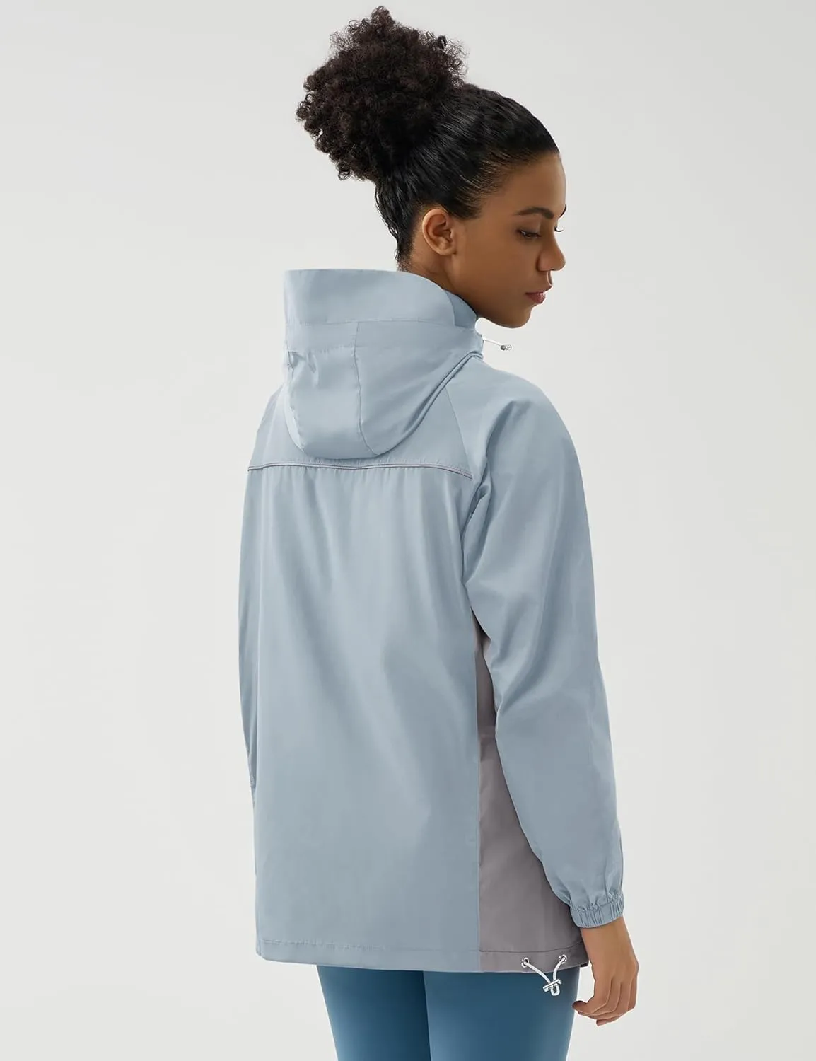 LOMON Lightweight Active Rain Jacket Hooded Water Resistant Raincoat Windbreaker Casual Jacket