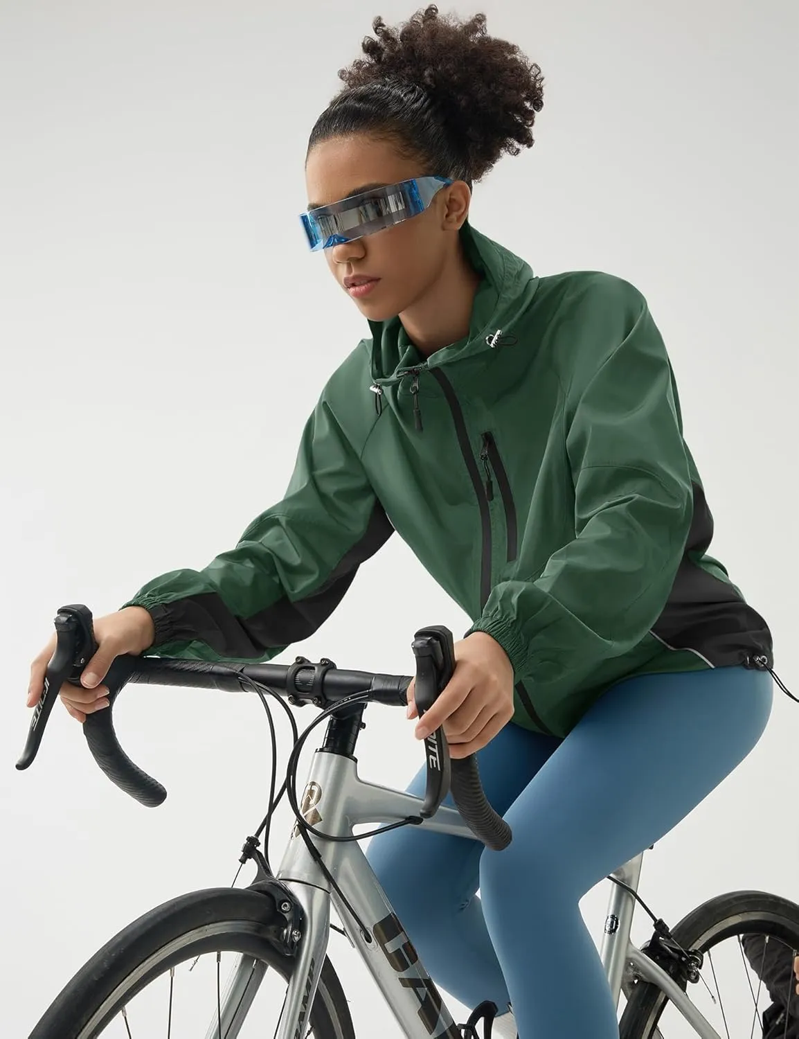 LOMON Lightweight Active Rain Jacket Hooded Water Resistant Raincoat Windbreaker Casual Jacket