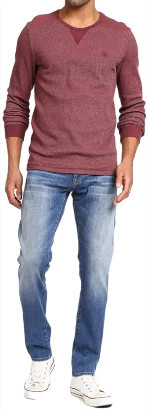 Mavi Jake Men's Regular Rise Slim Leg Jeans, Slim Fit Jeans for Men, Mid Foggy Williamsburg, Medium Wash Blue Men's Jeans, 36 x 32