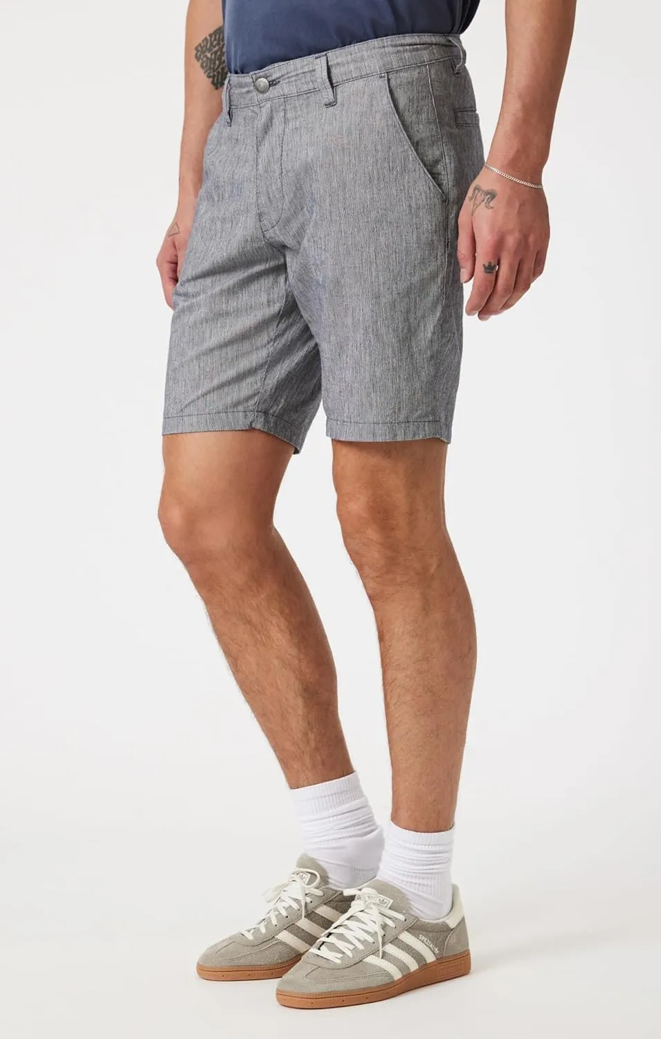 Mavi Noah Men's Shorts, Mid Rise Shorts for Men, 9" Inseam Slim Fit Men's Shorts