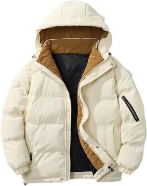 Men Cotton Padded Coat Warm Parkas Jacket Autumn Winter Hooded Casual Jacket