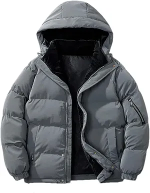 Men Cotton Padded Coat Warm Parkas Jacket Autumn Winter Hooded Casual Jacket