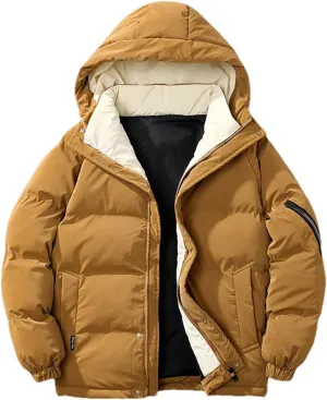 Men Cotton Padded Coat Warm Parkas Jacket Autumn Winter Hooded Casual Jacket