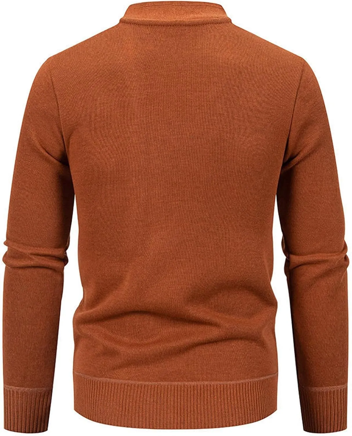 Men Knit Cardigan Sweater Button Down Knit Sweater Stand Collar Long Sleeve Sweater Lightweight V Neck Cardigan