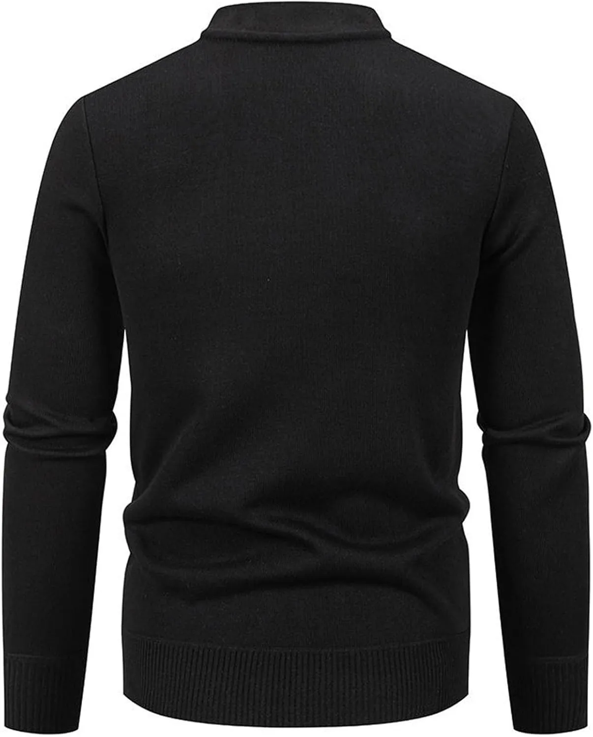Men Knit Cardigan Sweater Button Down Knit Sweater Stand Collar Long Sleeve Sweater Lightweight V Neck Cardigan