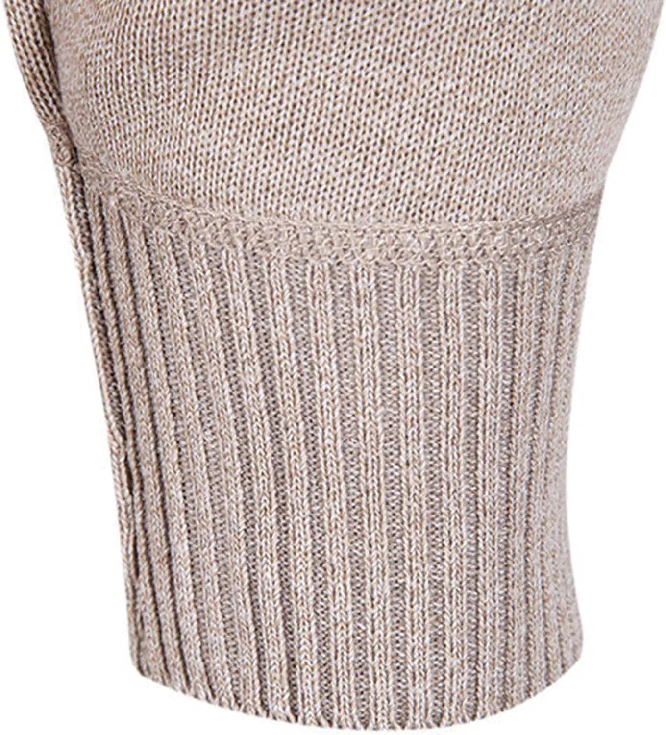 Men Knit Cardigan Sweater Button Down Knit Sweater Stand Collar Long Sleeve Sweater Lightweight V Neck Cardigan