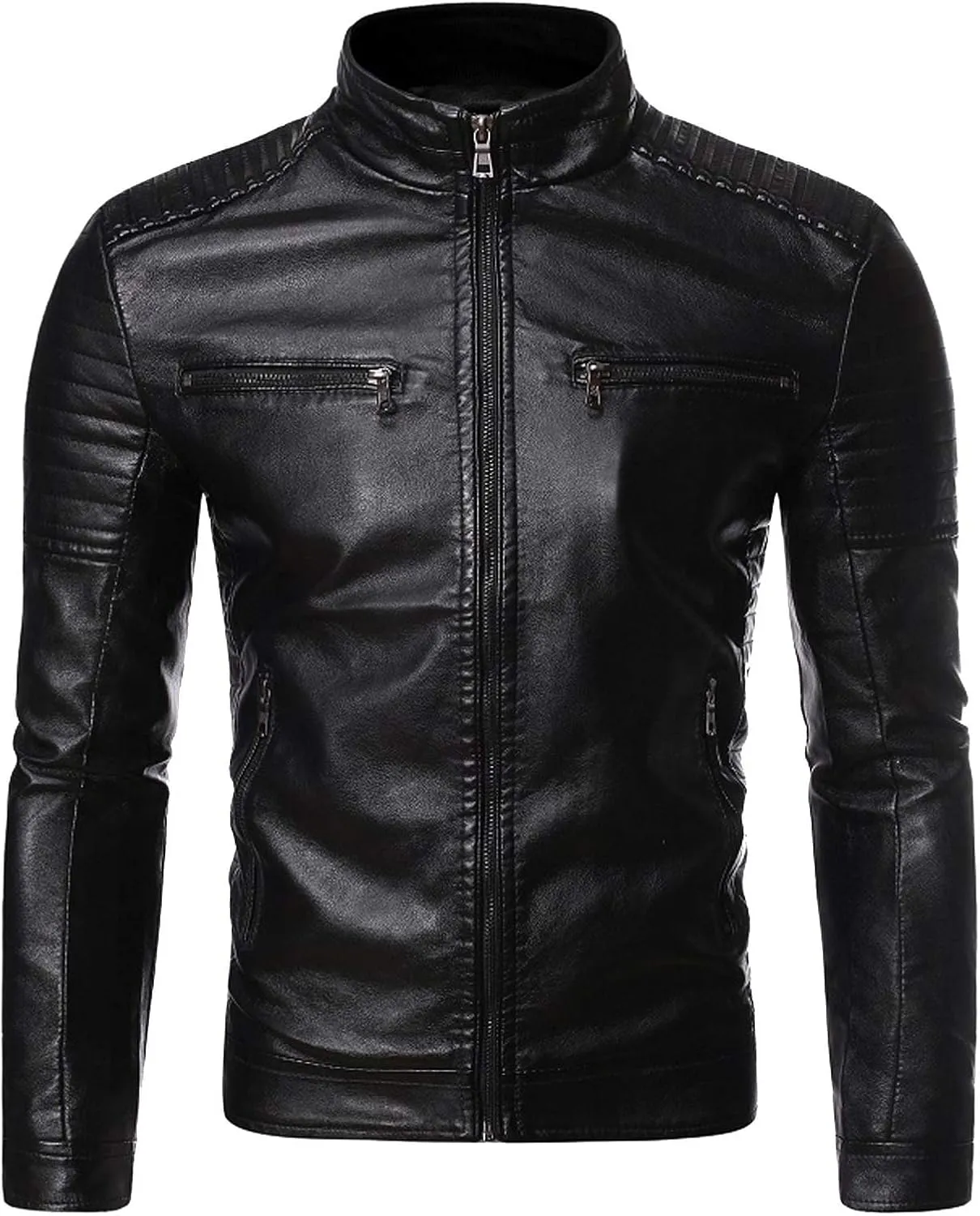 Men Sports Jacket Mens Wool Trench Coat Custom Jacket Winter Casual Stand Collar Leather Jacket Coat
