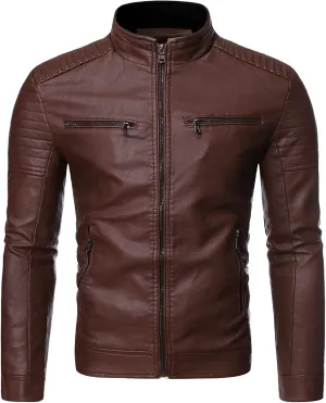 Men Sports Jacket Mens Wool Trench Coat Custom Jacket Winter Casual Stand Collar Leather Jacket Coat