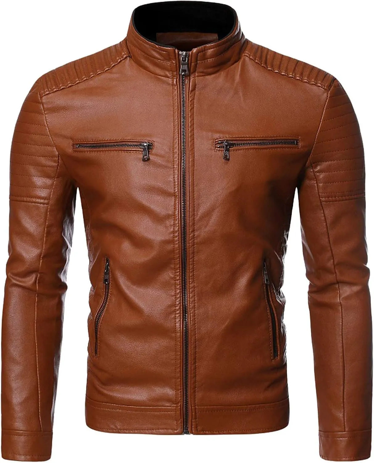 Men Sports Jacket Mens Wool Trench Coat Custom Jacket Winter Casual Stand Collar Leather Jacket Coat