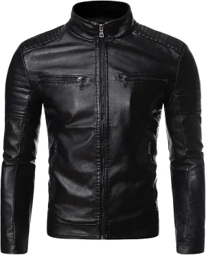 Men Sports Jacket Mens Wool Trench Coat Custom Jacket Winter Casual Stand Collar Leather Jacket Coat