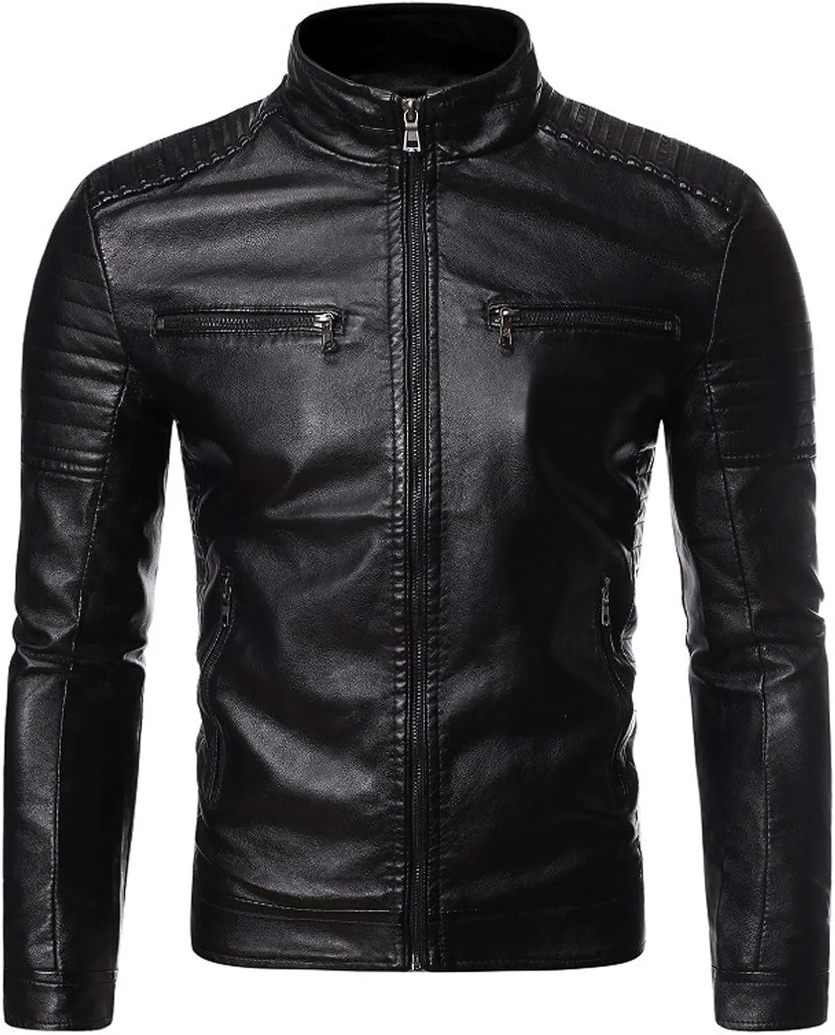 Men Sports Jacket Mens Wool Trench Coat Custom Jacket Winter Casual Stand Collar Leather Jacket Coat