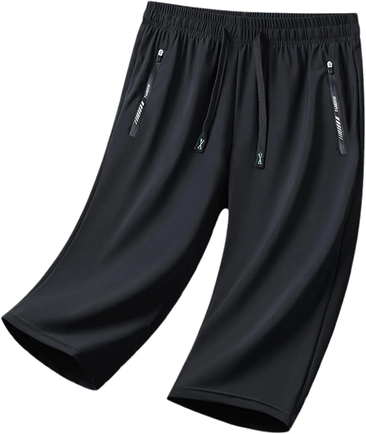 Men's 1/2 Shorts Summer Drawstring Elastic Waist Pockets Casual Leisure Style Sport Clothes Comfy Fashion Trousers