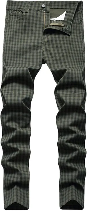 Men's Athletic-Fit Jean Casual Jeans Straight Leg Plus Size Fashion Pants Flat Front Hidden Comfort Waistband Pant
