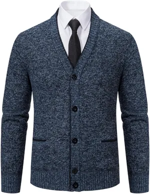Mens Cardigan Sweater V Neck Button Down Cardigan Plus Size Knit Cardigan Vintage Knit Sweater Winter Sweater Coat