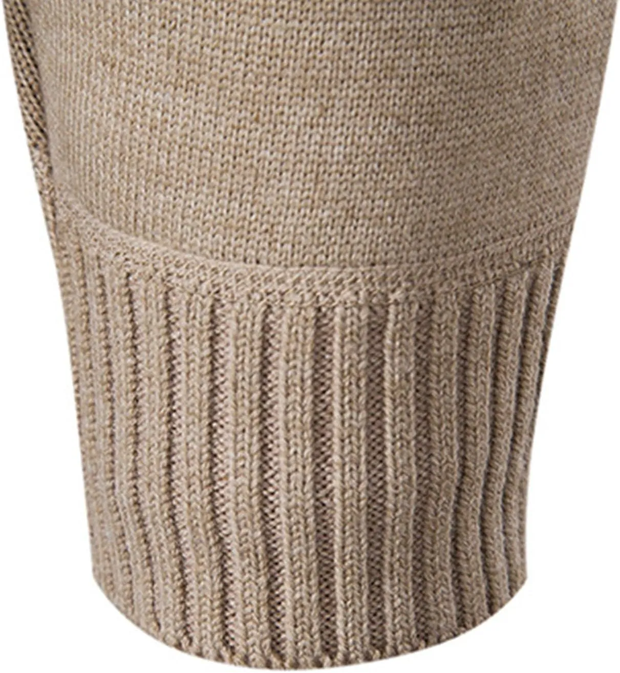 Men's Cardigan Sweaters Casual Full Zip Sweaters Cardigan Stand Collar Slim Fit Casual Knitted Sweater with Pockets