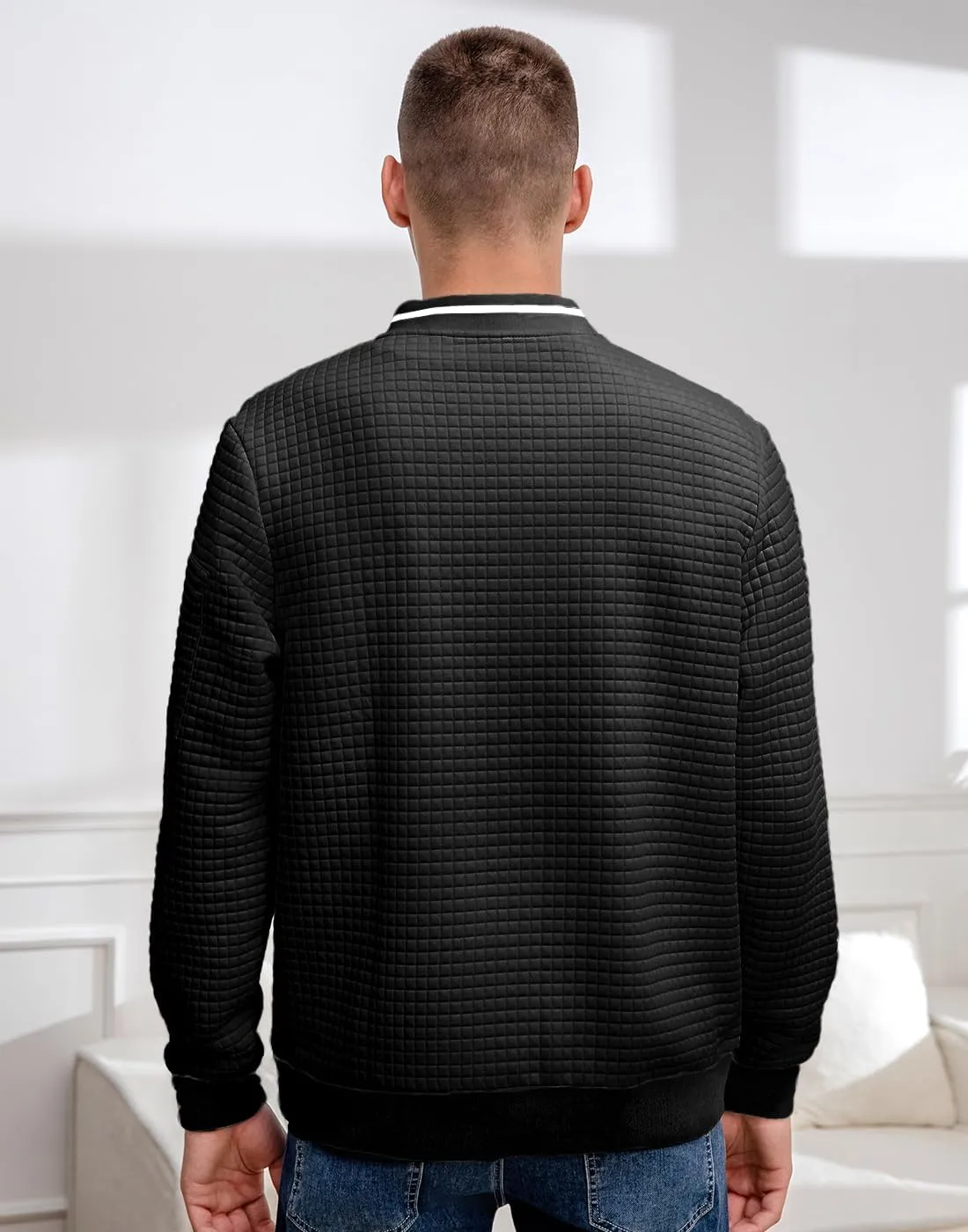 Mens Casual Jacket Lightweight Jacket Varsity Coat