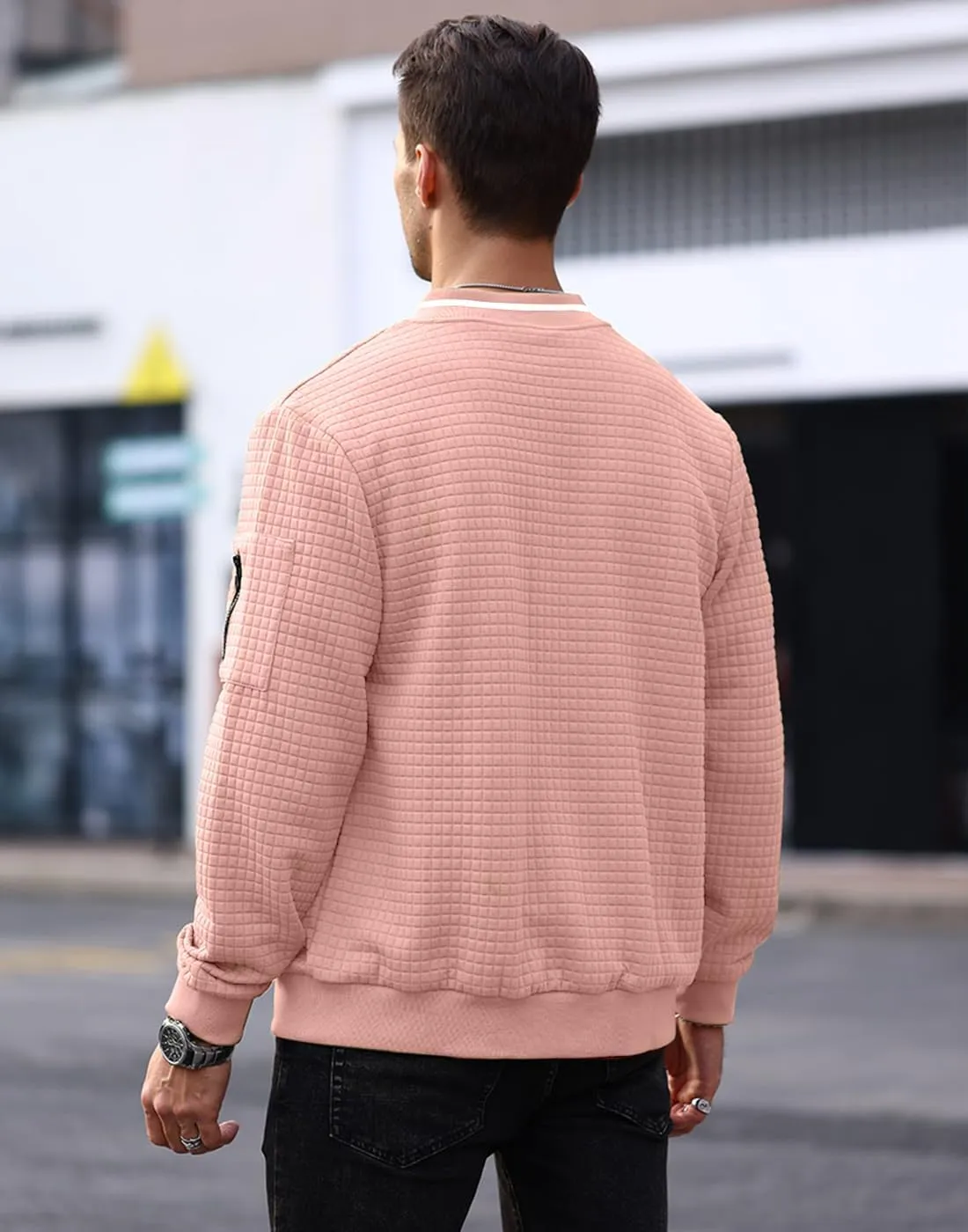 Mens Casual Jacket Lightweight Jacket Varsity Coat