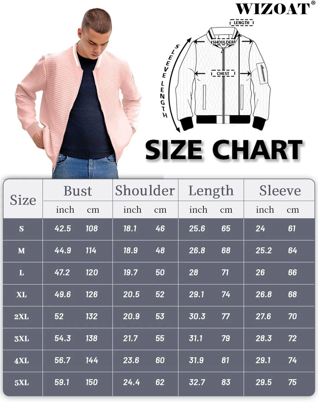 Mens Casual Jacket Lightweight Jacket Varsity Coat