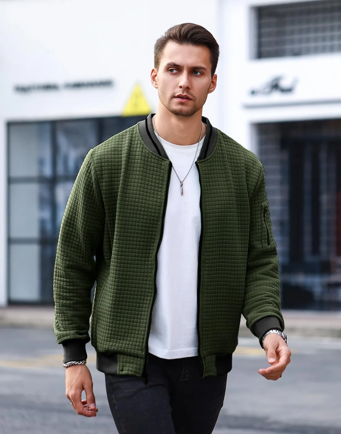 Mens Casual Jacket Lightweight Jacket Varsity Coat