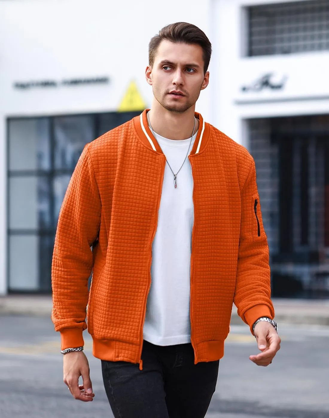 Mens Casual Jacket Lightweight Jacket Varsity Coat