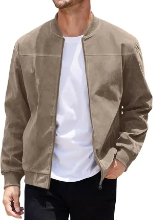 Men's Casual Jacket， Men's Casual Plus Size Suede Zipper Tops Men's Jacket Long Sleeved Hooded Casual Jacket/jacket