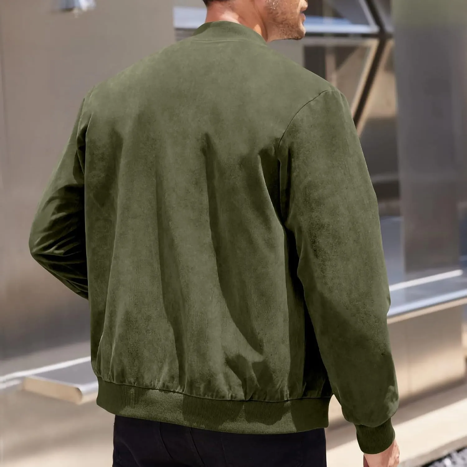Men's Casual Jacket， Men's Casual Plus Size Suede Zipper Tops Men's Jacket Long Sleeved Hooded Casual Jacket/jacket