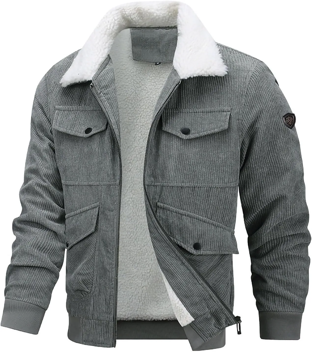 Men's Casual Jacket， Men's Casual Plus Size Suede Zipper Tops Men's Jacket Long Sleeved Hooded Casual Jacket/Jacket