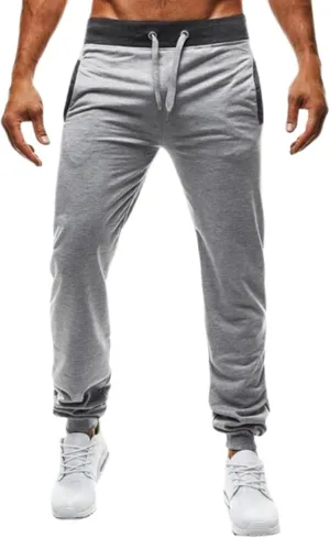 Mens Casual Joggers Pants Athletic Baggy Linen Slim Fit Pants Elastic Waist Drawstring Sweatpants Workout Trousers