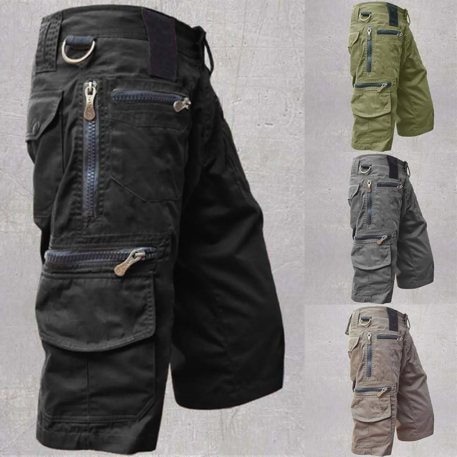 Mens Casual Tactical Cargo Shorts Quick Dry Military Combat Shorts Outdoor Hiking Work Short Pants