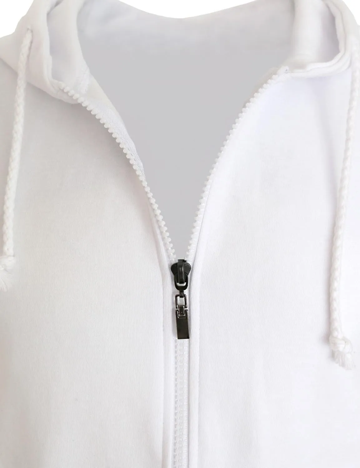 Men's Casual Zip-Hoodie Vest Cotton Sleeveless Zip up Hoodie Vest