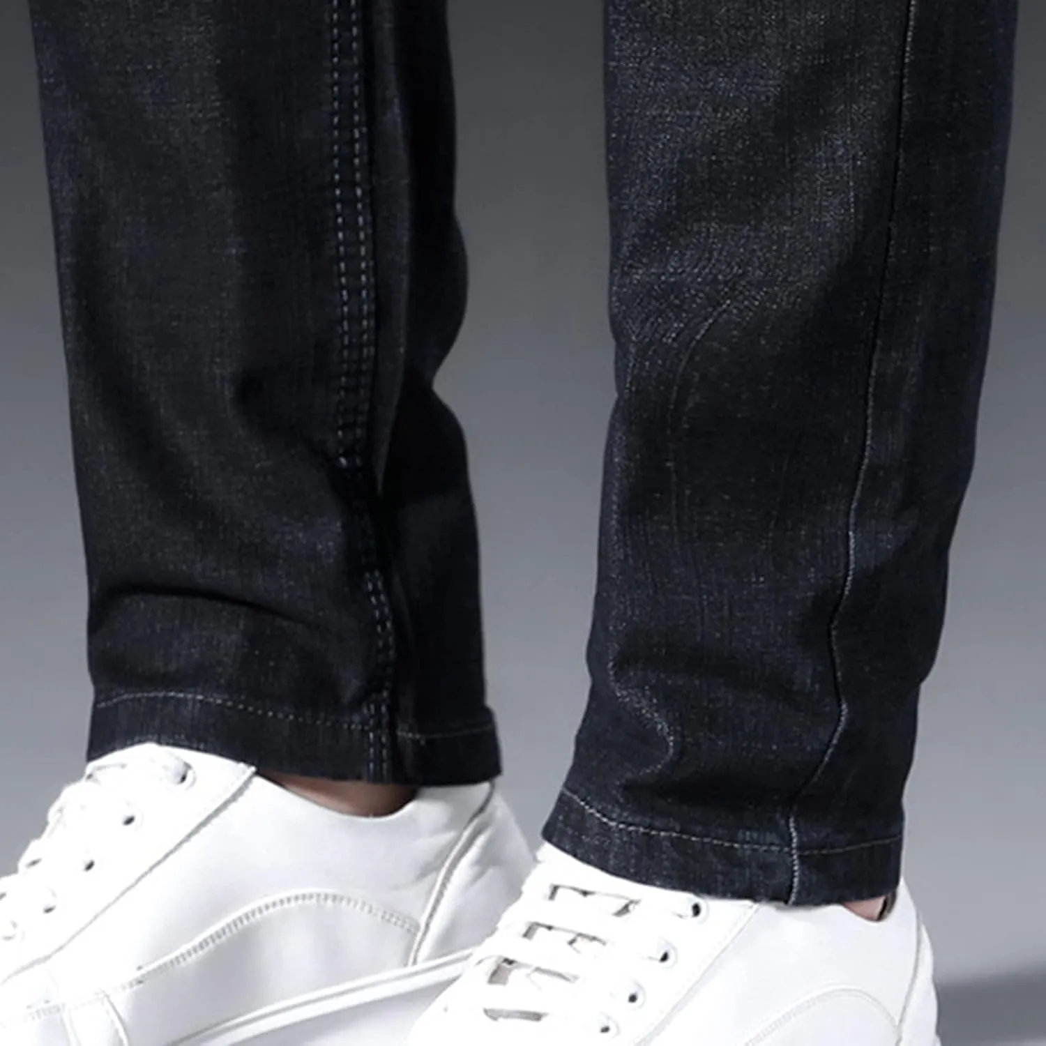 Men's Classic Vintage Slim Fit Jean Casual Skinny Straight Leg Denim Pants Lightweight Regular Fit Jean Trousers