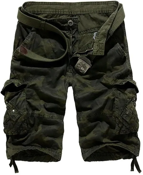 Men's Cool Summer Military Camo Loose Cargo Shorts