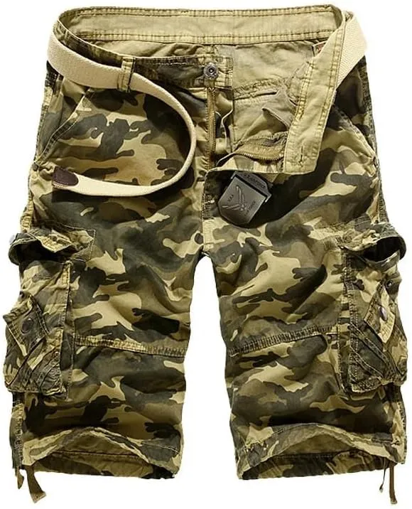 Men's Cool Summer Military Camo Loose Cargo Shorts