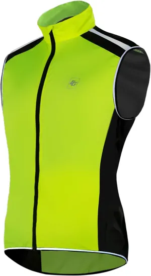 Men's Cycling Bike Vest High Reflective Running Vest Windproof Lightweight Sleeveless Outdoor Sports Jacket