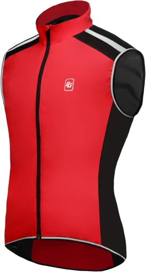Men's Cycling Bike Vest High Reflective Running Vest Windproof Lightweight Sleeveless Outdoor Sports Jacket