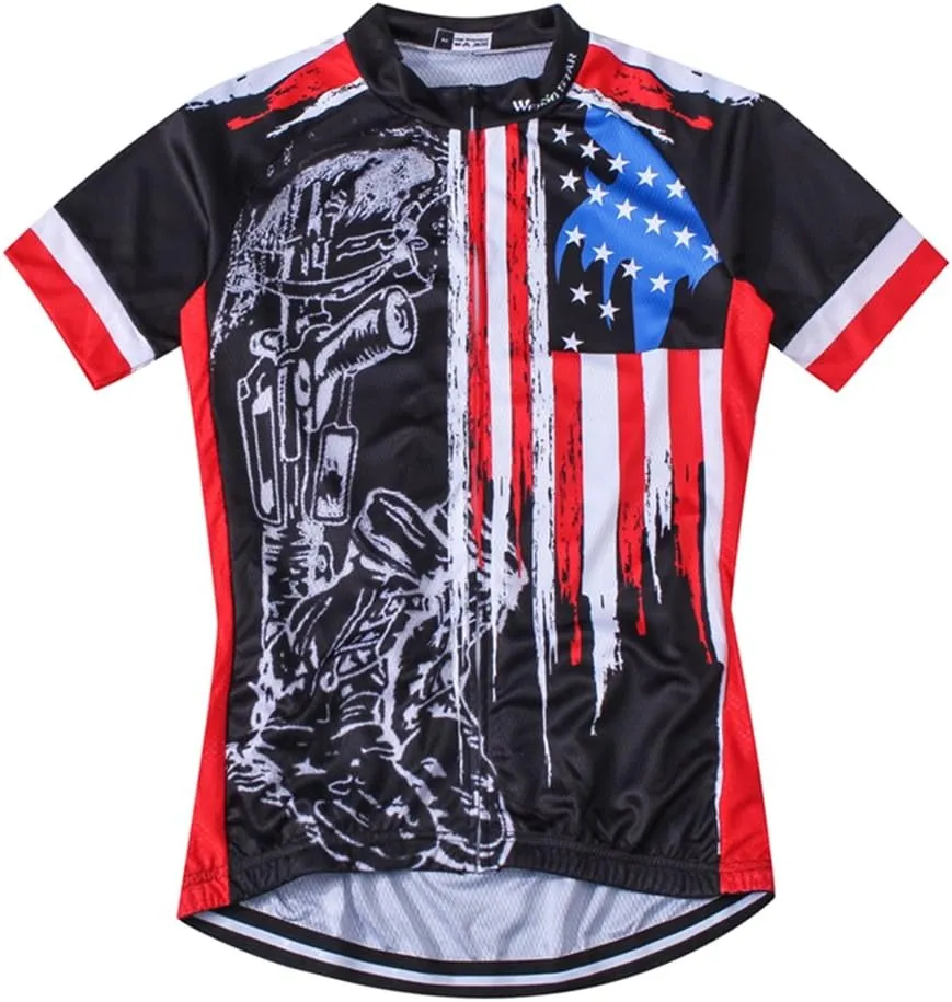 Men's Cycling Jersey Short Sleeve Breathable MTB Bike Riding Top Sports Jacket