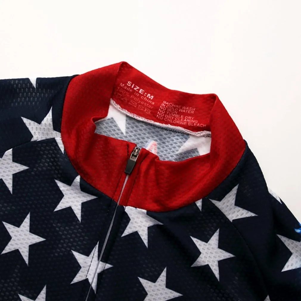Men's Cycling Jersey Short Sleeve Breathable MTB Bike Riding Top Sports Jacket