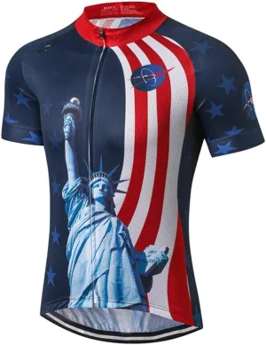 Men's Cycling Jersey Short Sleeve Breathable MTB Bike Riding Top Sports Jacket