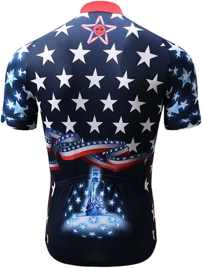 Men's Cycling Jersey Short Sleeve Breathable MTB Bike Riding Top Sports Jacket