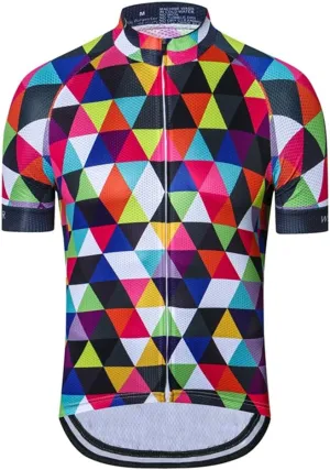 Men's Cycling Jersey Short Sleeve Breathable MTB Bike Riding Top Sports Jacket
