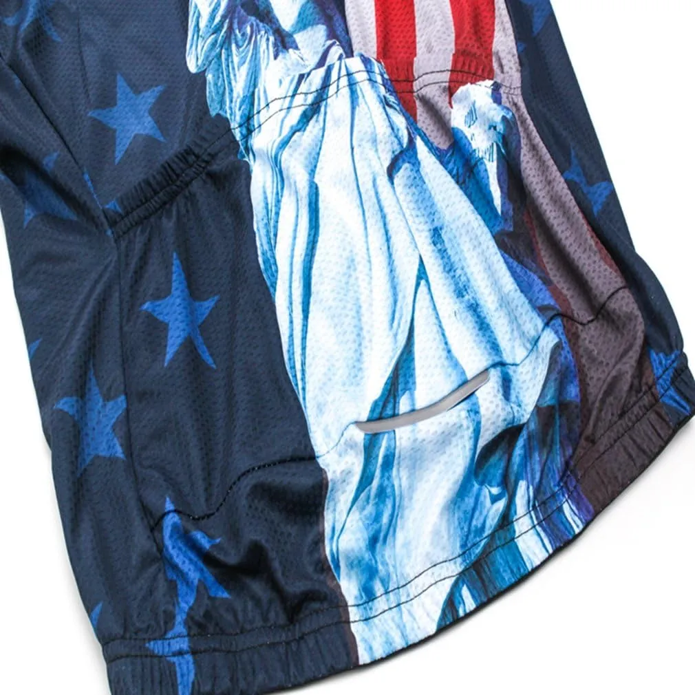 Men's Cycling Jersey Short Sleeve Breathable MTB Bike Riding Top Sports Jacket